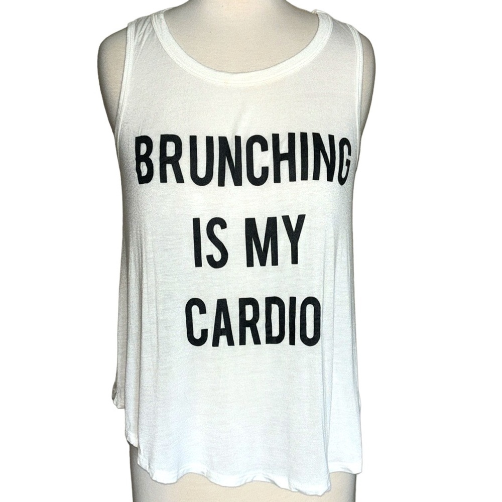 SWEET CLAIRE stretch white and black tank top in women’s small